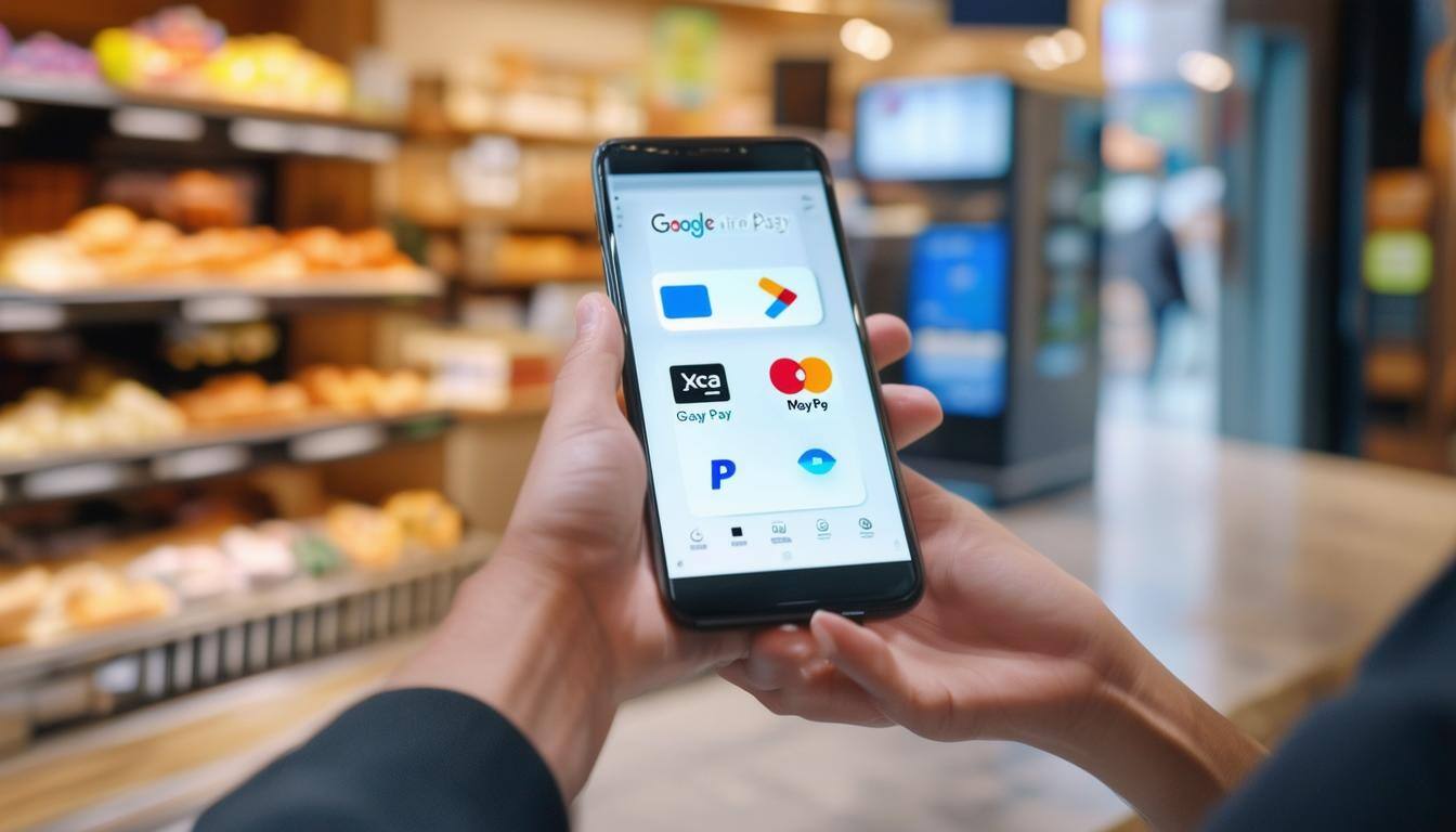 An image of a business accepting various digital payment options like Apple Pay, Google Pay, and PayPal to enhance customer experience, speed up transactions, and improve security.