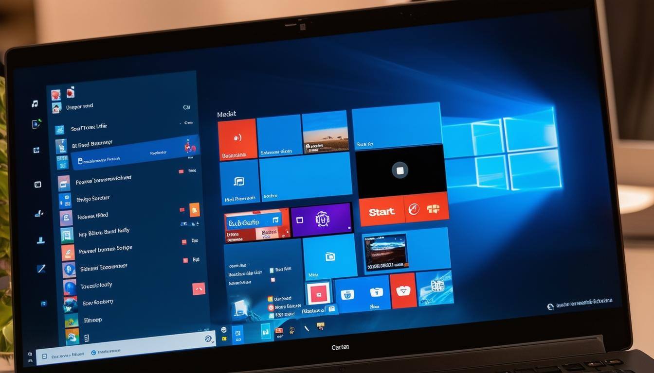 An image of the Windows 11 Start menu with the sign-out button in a more prominent location, along with other features like media controls on the lock screen and improved touchscreen functionality.