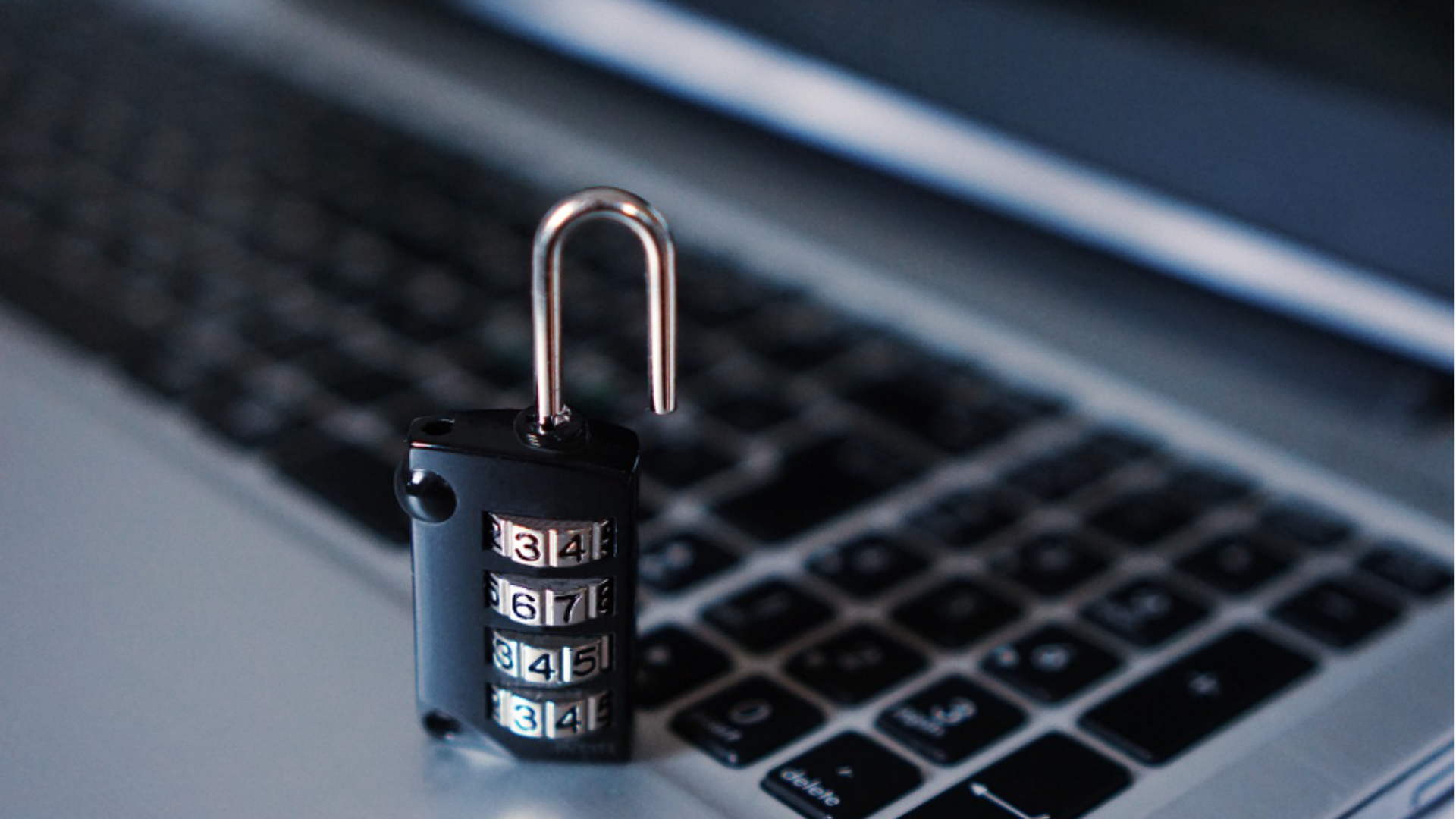 lock on top of a laptop keyboard